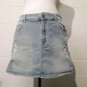 Forever 21 Womens Size 31 Denim Mini Skirt Blue Je